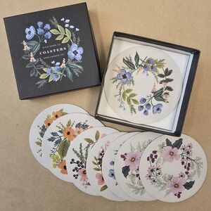 Rifle Paper Co. Herb Garden Coaster Set - Multicolor Floral Designs